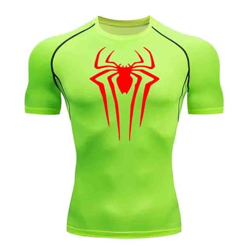 Herren Spider Print Kompressionsshirt, schnell trocknendes T-Shirt, Gym Lauftrikot, atmungsaktiv Kurzarm, Frühling, Sommer Bodybuilding-T-Shirts für Herren, Top, modisch, Workout Herren Spider Print Kompressionsshirt, schnell trocknendes T-Shirt, Gym Lauftrikot, atmungsaktiv Kurzarm, Frühling, Sommer Bodybuilding-T-Shirts für Herren, Top, modisch, Workout von Gienslru