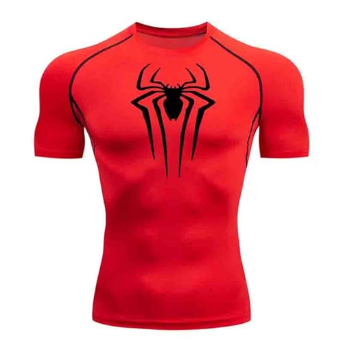 Herren Spider Print Kompressionsshirt, schnell trocknendes T-Shirt, Gym Lauftrikot, atmungsaktiv Kurzarm, Frühling, Sommer Bodybuilding-T-Shirts für Herren, Top, modisch, Workout Herren Spider Print Kompressionsshirt, schnell trocknendes T-Shirt, Gym Lauftrikot, atmungsaktiv Kurzarm, Frühling, Sommer Bodybuilding-T-Shirts für Herren, Top, modisch, Workout von Gienslru