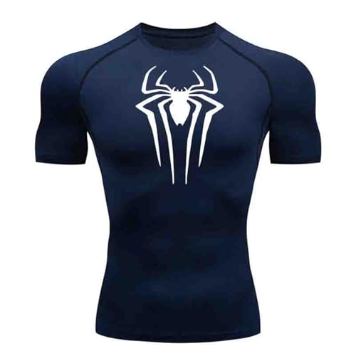 Herren Spider Print Kompressionsshirt, schnell trocknendes T-Shirt, Gym Lauftrikot, atmungsaktiv Kurzarm, Frühling, Sommer Bodybuilding-T-Shirts für Herren, Top, modisch, Workout Herren Spider Print Kompressionsshirt, schnell trocknendes T-Shirt, Gym Lauftrikot, atmungsaktiv Kurzarm, Frühling, Sommer Bodybuilding-T-Shirts für Herren, Top, modisch, Workout von Gienslru