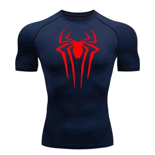 Herren Spider Print Kompressionsshirt, schnell trocknendes T-Shirt, Gym Lauftrikot, atmungsaktiv Kurzarm, Frühling, Sommer Bodybuilding-T-Shirts für Herren, Top, modisch, Workout Herren Spider Print Kompressionsshirt, schnell trocknendes T-Shirt, Gym Lauftrikot, atmungsaktiv Kurzarm, Frühling, Sommer Bodybuilding-T-Shirts für Herren, Top, modisch, Workout von Gienslru