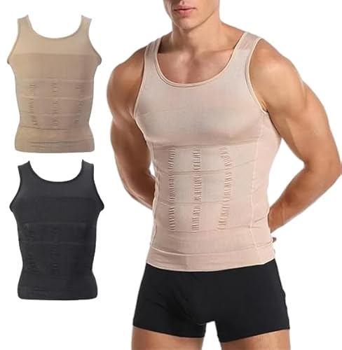 Mens Slimming Body Shaper Vest Shirt, Compression Muscle Tank, Men's Slim Underwear, Compression Tank Top Herren Running Vest Body Shaper für Männer von Gienslru