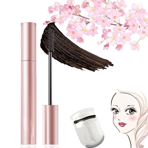 Onlymay Mascara, Onlymay Waterproof Mascara, 3D Curling Eyelash Iron Mascara, Long-Lasting Waterproof & Smudge-Proof, Embrace the Allure of Long, Thick Lashes (Brown) von Gienslru