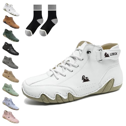 Vogany Schuhe Damen, Vogldeck - wasserdichte Und Atmungsaktive Orthopädische Schuhe, Handmade High Boots for Hiking Camping Driving Shoes (D, Erwachsene, 37, Numerisch, EU Schuhgrößensystem, M) von Gienslru