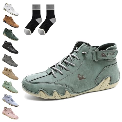 Vogany Schuhe Damen, Vogldeck - wasserdichte Und Atmungsaktive Orthopädische Schuhe, Handmade High Boots for Hiking Camping Driving Shoes (F, Erwachsene, 44, Numerisch, EU Schuhgrößensystem, M) von Gienslru