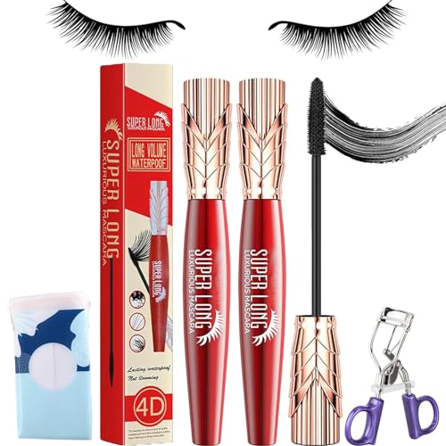 Yanqina Super Long Mascara, Super Long Mascara, 4d Waterproofand Sweat Proof Mascara, Yanquina 4d Mascara, Yanquina Drying And Not Sticky Mascara For Women (2pcs) von Gienslru