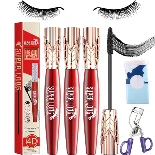 Yanqina Super Long Mascara, Super Long Mascara, 4d Waterproofand Sweat Proof Mascara, Yanquina 4d Mascara, Yanquina Drying And Not Sticky Mascara For Women (3pcs) von Gienslru