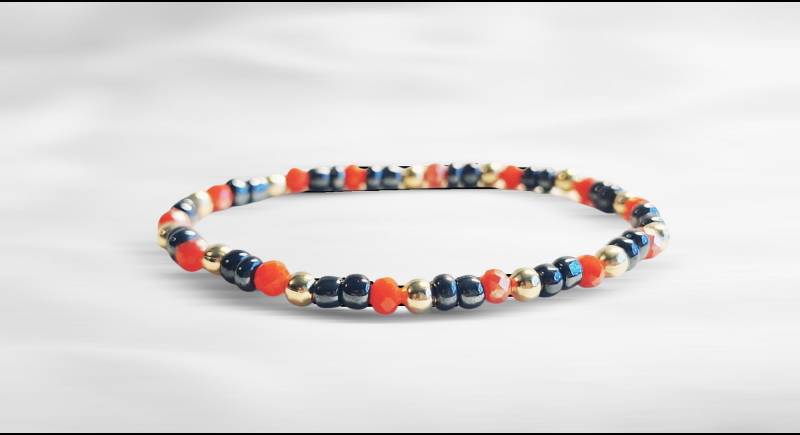 Armband Schwarz Anthrazit Rot Gold Perlen Geschenkidee Frau Freundin Mutter Oma Geburtstag Freundschaftsarmband Firmung Konfirmation von GiesingPerle