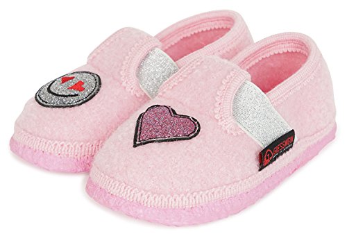 Giesswein Mädchen Tutzing Niedrige Hausschuhe, Pink (Rose 386), 25 EU von Giesswein