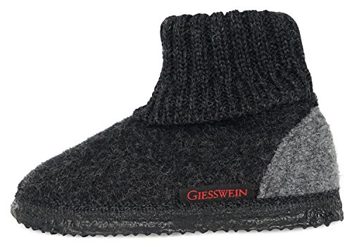 GIESSWEIN Kramsach Kids, Hüttenschuhe Unisex Kinder, Nachtgrau 028, 23 EU von GIESSWEIN