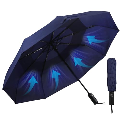 Gifmore Regenschirm Klein Sturmfest - Leicht Automatik-Taschenschirm - Starker Tragbarer Reise Regenschirm für Damen und Herren von Gifmore