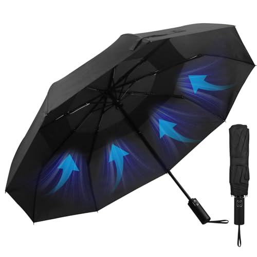 Gifmore Regenschirm Klein Sturmfest - Leicht Automatik-Taschenschirm für Damen und Herren - Starker Tragbarer Reise Regenschirm von Gifmore