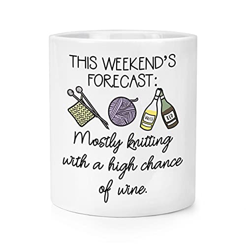 This Weekend 's Forecast Strick-Make-up-Pinsel/Bleistift-Behälter. von Gift Base