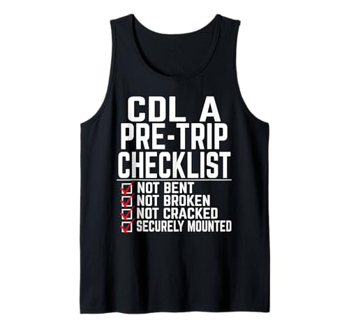 Coole CDL-Trucker-Kunst für Männer Frauen Trucking CDL Truck Fahrer Tank Top von Gift For CDL Trucker Accessories CDL Truck Driver