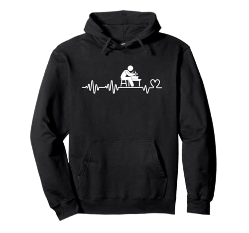 Keramik Künstler Herzschlag Männer Frauen Lustige Keramik Pullover Hoodie Keramik Künstler Herzschlag Männer Frauen Lustige Keramik Pullover Hoodie von Gift For Pottery Artist And Pottery Teacher