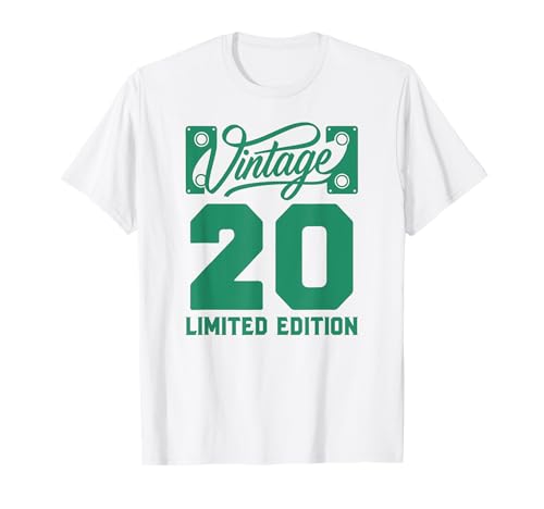 Funny Gag Men Vintage 20th Birthday Decorations 20 Birthday T-Shirt von Gift Ideas Co Birthday
