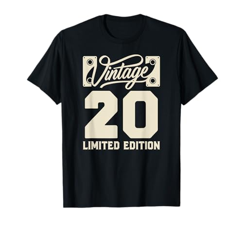 Funny Gag Men Vintage 20th Birthday Decorations 20 Birthday T-Shirt von Gift Ideas Co Birthday