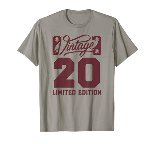 Funny Gag Men Vintage 20th Birthday Decorations 20 Birthday T-Shirt von Gift Ideas Co Birthday