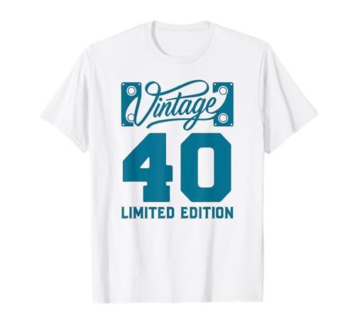 Funny Gag Men Vintage 40th Birthday Decorations 40 Birthday T-Shirt von Gift Ideas Co Birthday