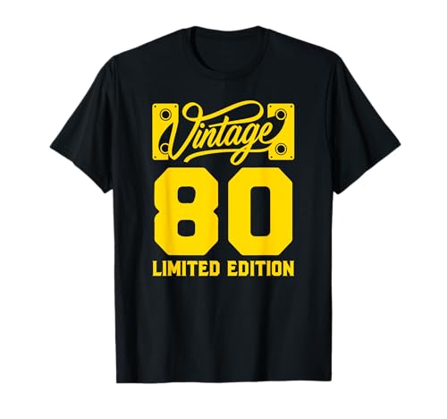 Funny Gag Men Vintage 80th Birthday Decorations 80 Birthday T-Shirt von Gift Ideas Co Birthday