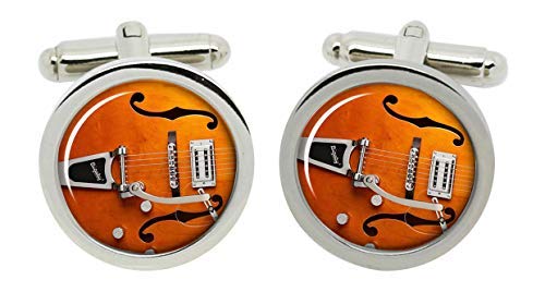 Gift Shop Gretsch Gitarre Manschettenknöpfe in Chrom Verpackung von Gift Shop