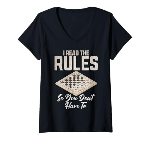 Damen Ich Habe die Regeln gelesen, damit du kein Brettspiel Spielen musst T-Shirt mit V-Ausschnitt Damen Ich Habe die Regeln gelesen, damit du kein Brettspiel Spielen musst T-Shirt mit V-Ausschnitt von Gift for Board Game Lovers & Board Game Gifts