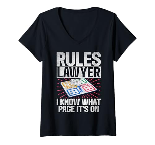 Damen Rules Lawyer, ich kenne die Seite, es ist EIN Brettspiel T-Shirt mit V-Ausschnitt Damen Rules Lawyer, ich kenne die Seite, es ist EIN Brettspiel T-Shirt mit V-Ausschnitt von Gift for Board Game Lovers & Board Game Gifts