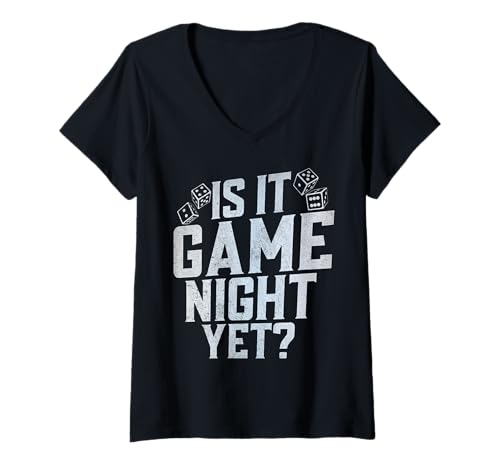 Damen is it Game Night Yet Brettspiel T-Shirt mit V-Ausschnitt Damen is it Game Night Yet Brettspiel T-Shirt mit V-Ausschnitt von Gift for Board Game Lovers & Board Game Gifts