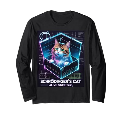 Lustige Schrödingers Katze Catzilla Geschenk für Männer Kinder Frauen Langarmshirt Lustige Schrödingers Katze Catzilla Geschenk für Männer Kinder Frauen Langarmshirt von Gift for Cat Lovers Funny Graphic Tee Catzilla