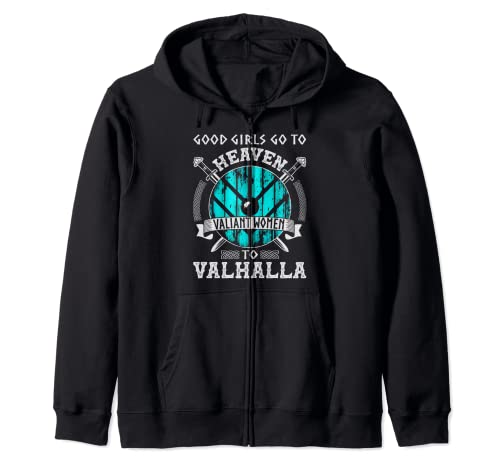Valiant Damen Valhalla Nordische Wikinger Lagertha Schild Maiden Kapuzenjacke Valiant Damen Valhalla Nordische Wikinger Lagertha Schild Maiden Kapuzenjacke von Gift for Shield Maiden Costume Women Viking Shield
