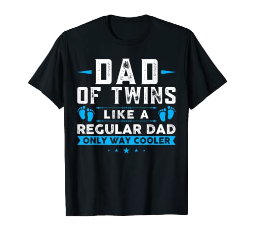 Herren Dad of Twins like a regular Dad of Twins T-Shirt von Gift for Twins