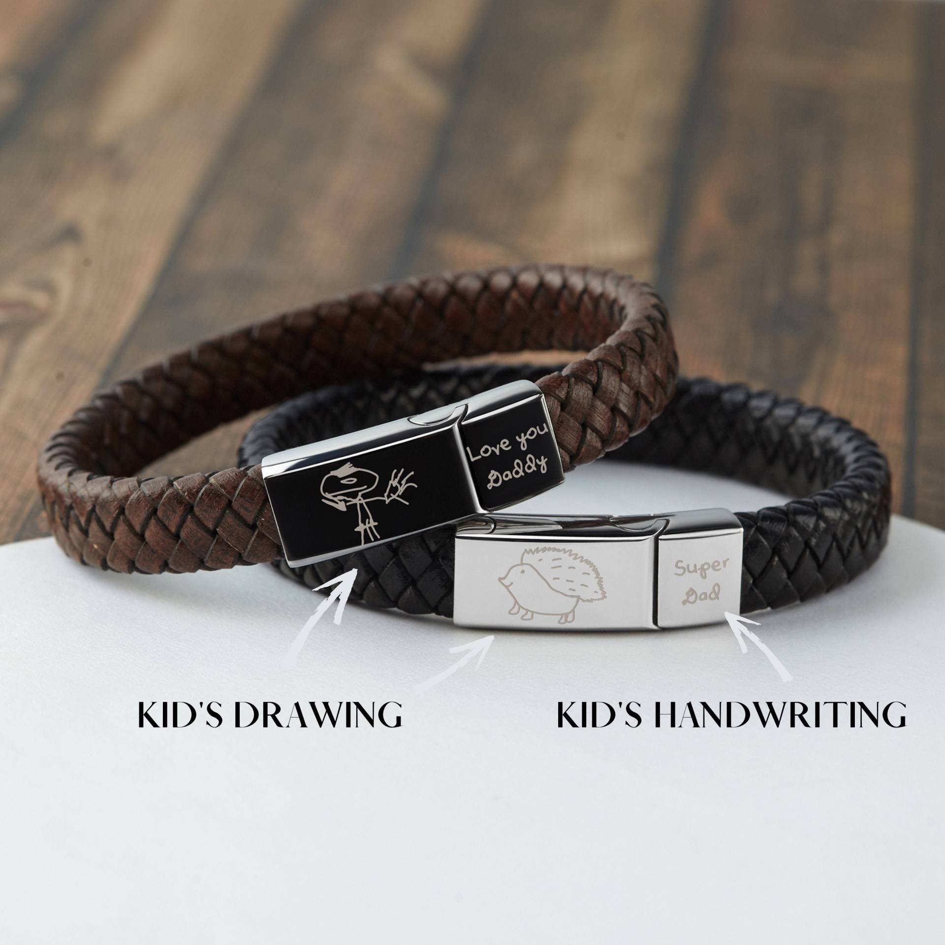 Armband Für Papa, Geburtstagsgeschenk Von Kind, Vater Geschenk Kinder Kunstwerk Geschenk, Papa Tochter von GiftAGrinCo