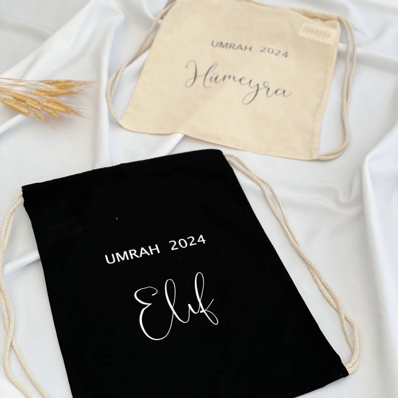 Jutebeutel Für Umrah/Personalisierte Tasche Geschenkidee Moslems Mubarak Islamic Gifts Turnbeutel Mit Name Eid von GiftAtelierDe