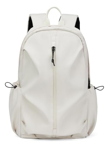 Schule Rucksäcke Frau Teenager Basis Rucksack für Schule Schwarze Schule Rucksack wasserdicht(Off White) von GiftGalore