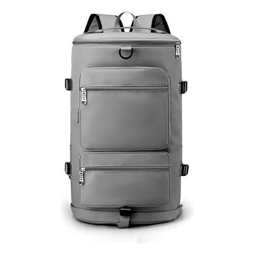 Sports Gym Bag mit Schuhe Compartment wasserdicht Canvas Schwimmen Rucksack Travel Duffle Bag für Männer und Frauen(Gray) von GiftGalore