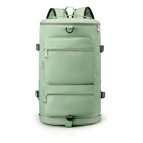 Sports Gym Bag mit Schuhe Compartment wasserdicht Canvas Schwimmen Rucksack Travel Duffle Bag für Männer und Frauen(Green) von GiftGalore