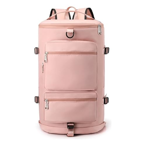 Sports Gym Bag mit Schuhe Compartment wasserdicht Canvas Schwimmen Rucksack Travel Duffle Bag für Männer und Frauen(Pink) von GiftGalore