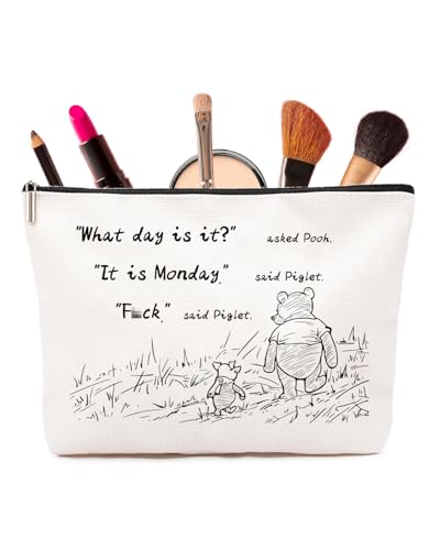 Winnie Puuh Geschenke - Süße Pooh Bär Kosmetiktasche, weicher Make-up-Organizer im Teddy-Stil, ideales Winnie Puuh Geburtstagsgeschenk von GiftGem