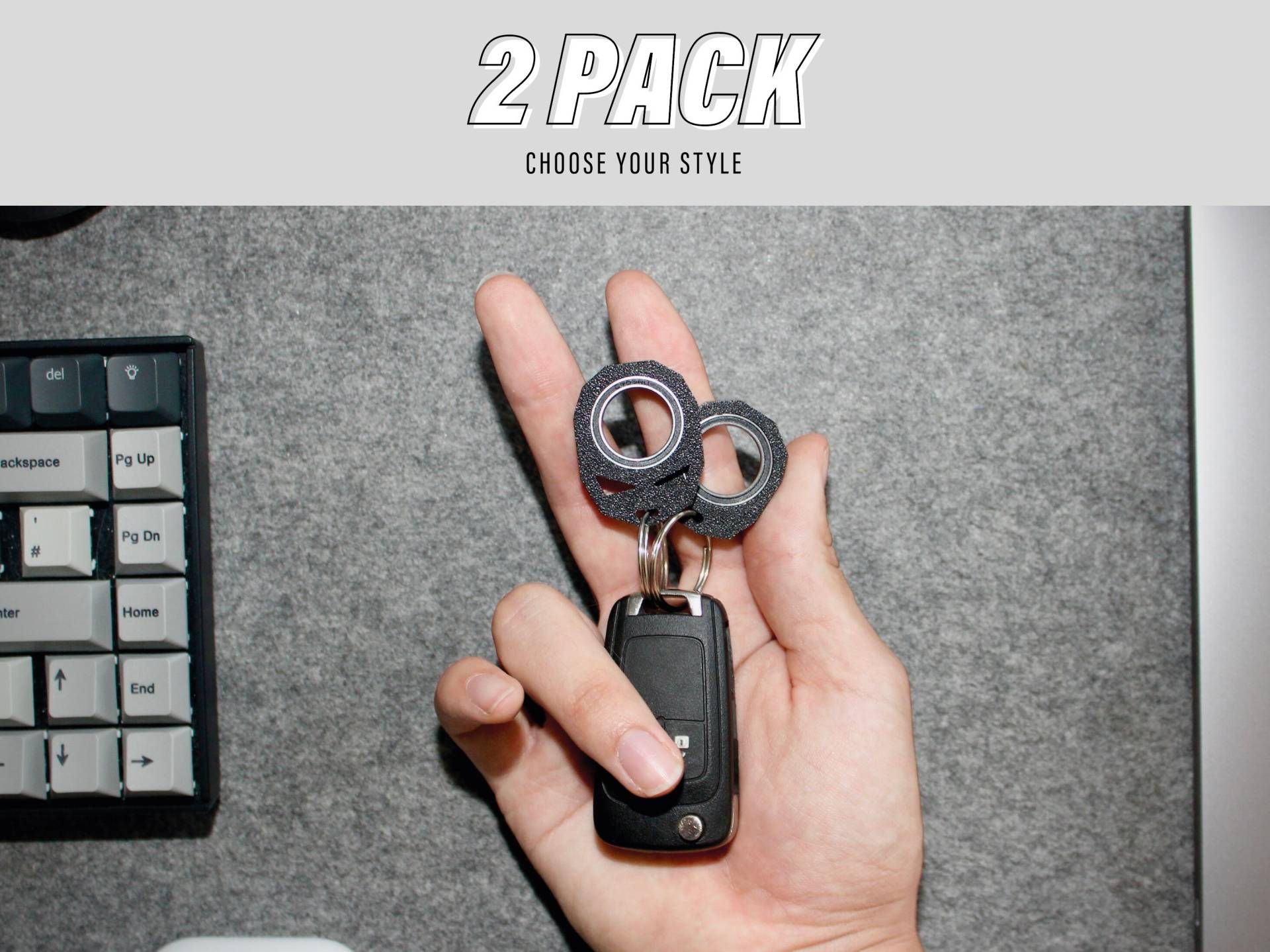Spinly Fidget Keychains -2 Pack- Key Spinner For Cool Moves - Karambit Style Keychain Schlüsselanhänger von GiftGlobe