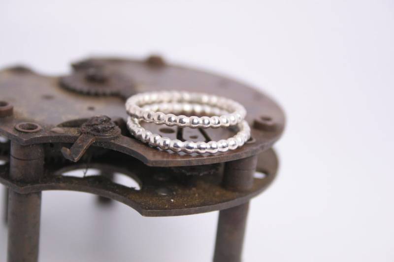 2 Stapelbar - Sterling Silber Ringe Sie Entwerfen von GiftHorst