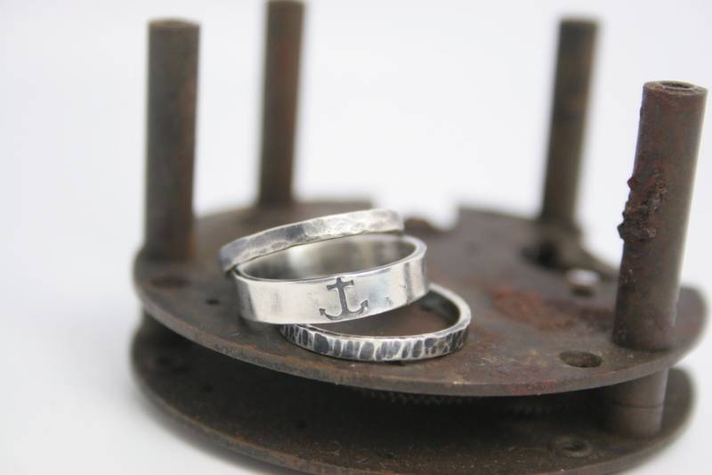 925Er Silber Ring-Set Zu Stapeln von GiftHorst