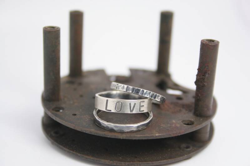 Achsschenkel Sterlingsilber Ring Set Stapeln von GiftHorst