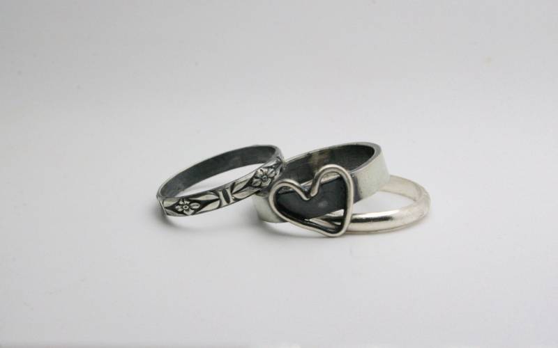 Sterling Silber Ring Set Stapeln von GiftHorst