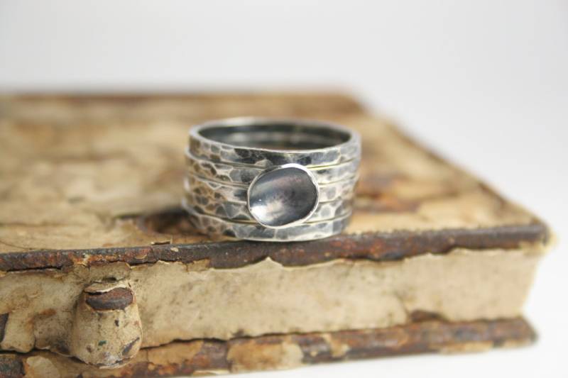 Sterling Silber Stapeln Ringset von GiftHorst