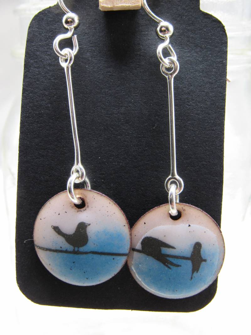 Vogel Auf Einem Drahtohrringe von GiftHorst