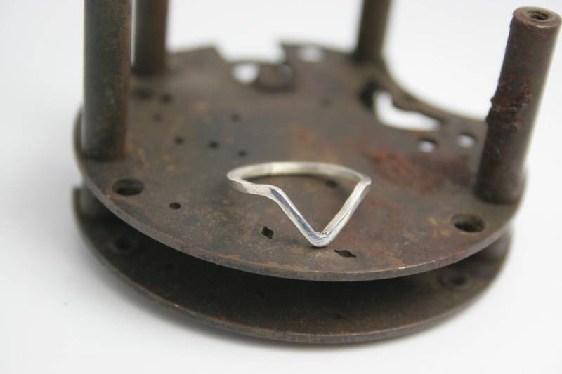 sterling Silber Knuckle Ring - Handgemacht Funky Chevron von GiftHorst