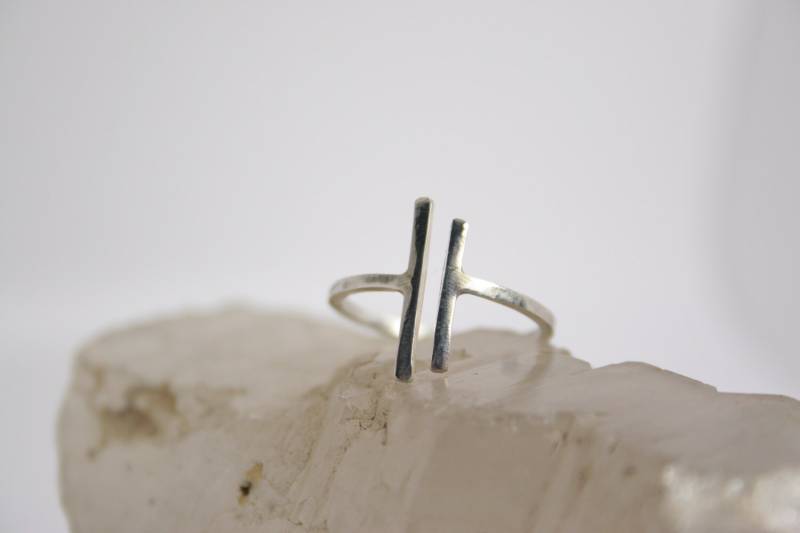 sterling Silber Knuckle Ring-Handmade-Funky-Bar von GiftHorst