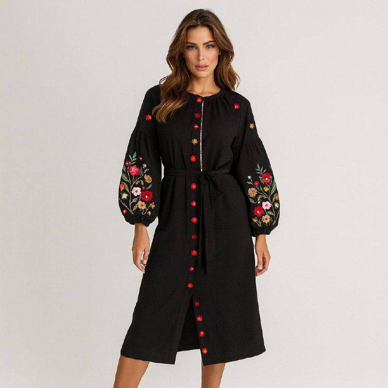 Ukraine Kleid Bestickt, Schwarz Bestickt, Kleid Bestickt, Boho Kleid, Boho Kleid, Bestickt Bluse, Boho Kleid, Besticktes von GiftPresentUkraine