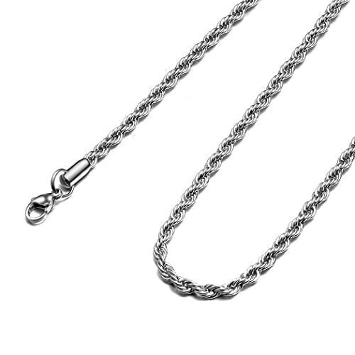 Giftall 8 mm lange Kordelkette aus Edelstahl für Herren und Damen, 61 cm Giftall 8 mm lange Kordelkette aus Edelstahl für Herren und Damen, 61 cm von Giftall