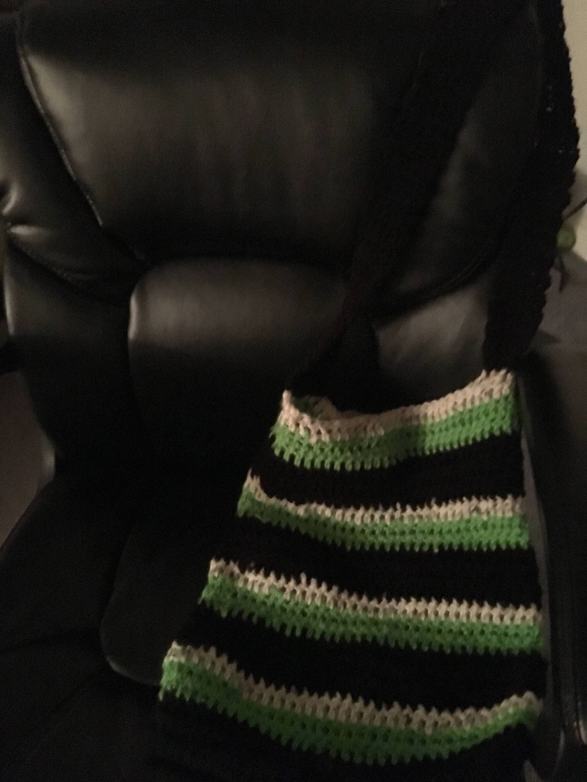 Gestreifte Häkeln Satchel Tote Gestreifte Häkeln Satchel Tote von GiftedCrochetDesigns