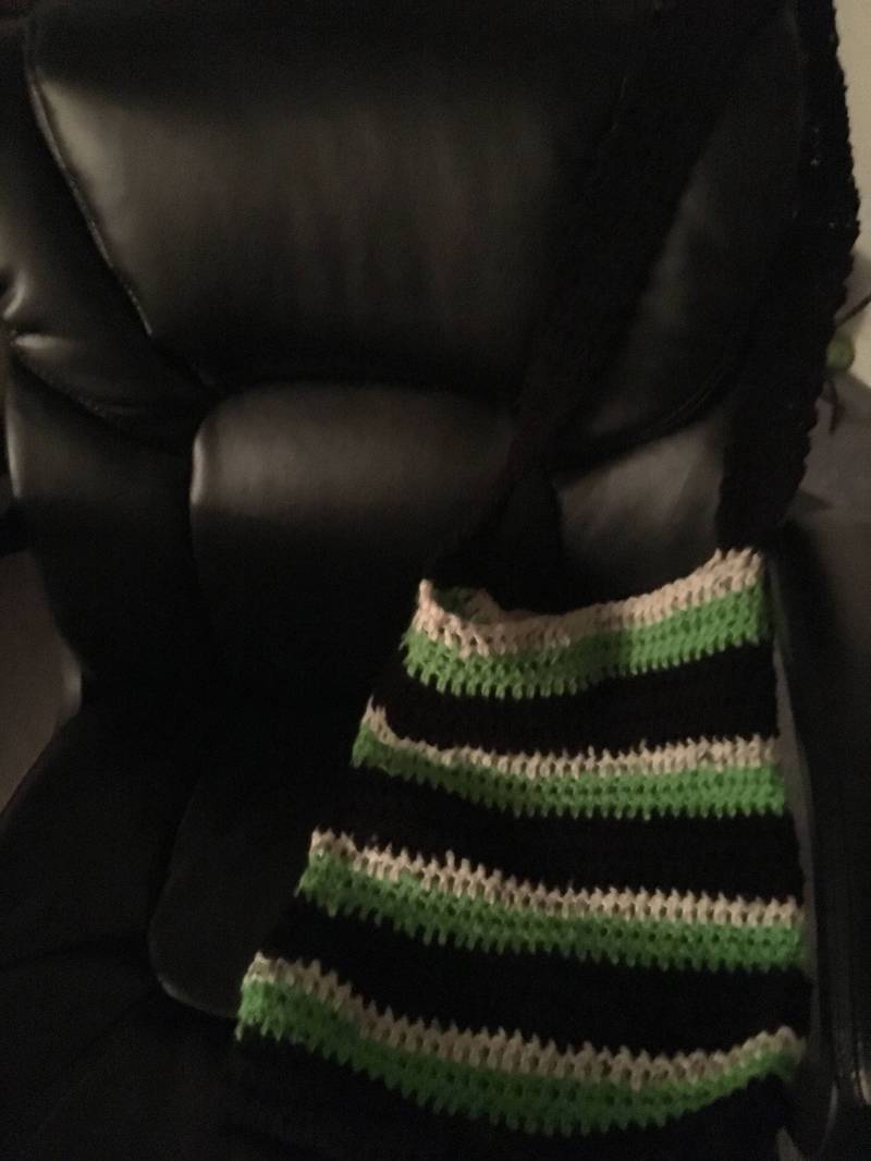 Gestreifte Häkeln Satchel Tote Gestreifte Häkeln Satchel Tote von GiftedCrochetDesigns